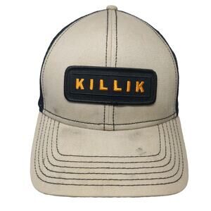 Killik Trucker Hat Beige One Size Mesh Back Snapback Outdoor Hunting Patch Cap